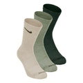 Everyday Plus Cushioned Sports socks 3 Pack Unisex - dark green, beige