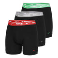 Everyday Cotton Stretch Boxer shorts 3 Pack Men - black, multicoloured