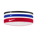 Nike Flex Classic Mixed Hair Band 3 Pack-Blue,Red