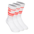 Everyday Essentials Crew Tennis Socks-White,Coral