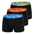 Everyday Cotton Stretch Boxer Shorts 3 Pack Men-Black,Light Green