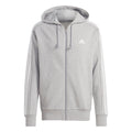 3Stripes Zip Hoodie Men - lightgrey, white