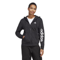 Linear French terry Full Zip Zip Hoodie Women - black, white