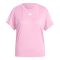 Essentials 3 Stripes T-Shirt Women - rose, white