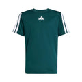 Training Essentials 3 Stripes T-Shirt - dark green, white
