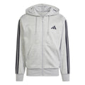 Essentials 3 Stripes Zip Hoodie Men - grey, black