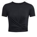 Motion Crossover Crop T-Shirt Women-Black