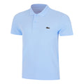 Ribbed Collar Polo Men - light blue
