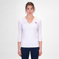Crew V-Neck Long Sleeve Women-White