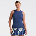 Rib Tank Top Women-Dark Blue