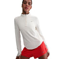 Swift Half-Zip Running shirt Women - cream, silver