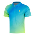 Out of Control Polo Men-blue, neon yellow