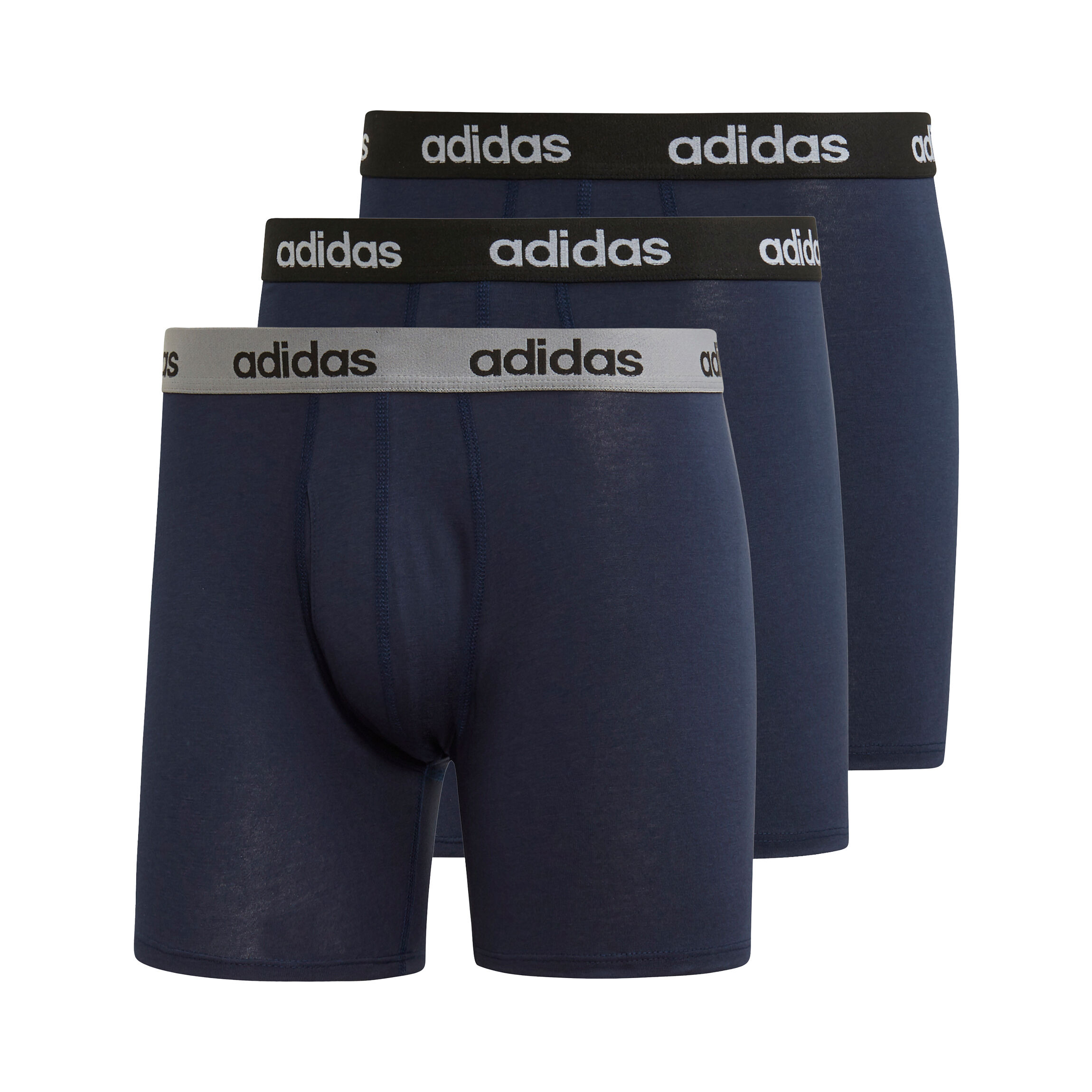 Brief Cotton Boxer Shorts 3 Pack Men Dark Blue Black