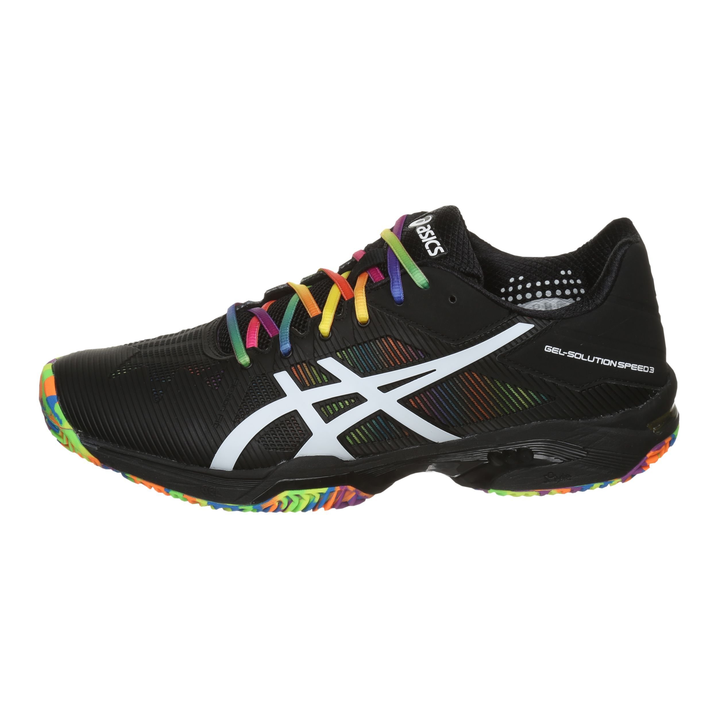 Asics gel solution speed 3 ye/bk/wh men's discount shoes