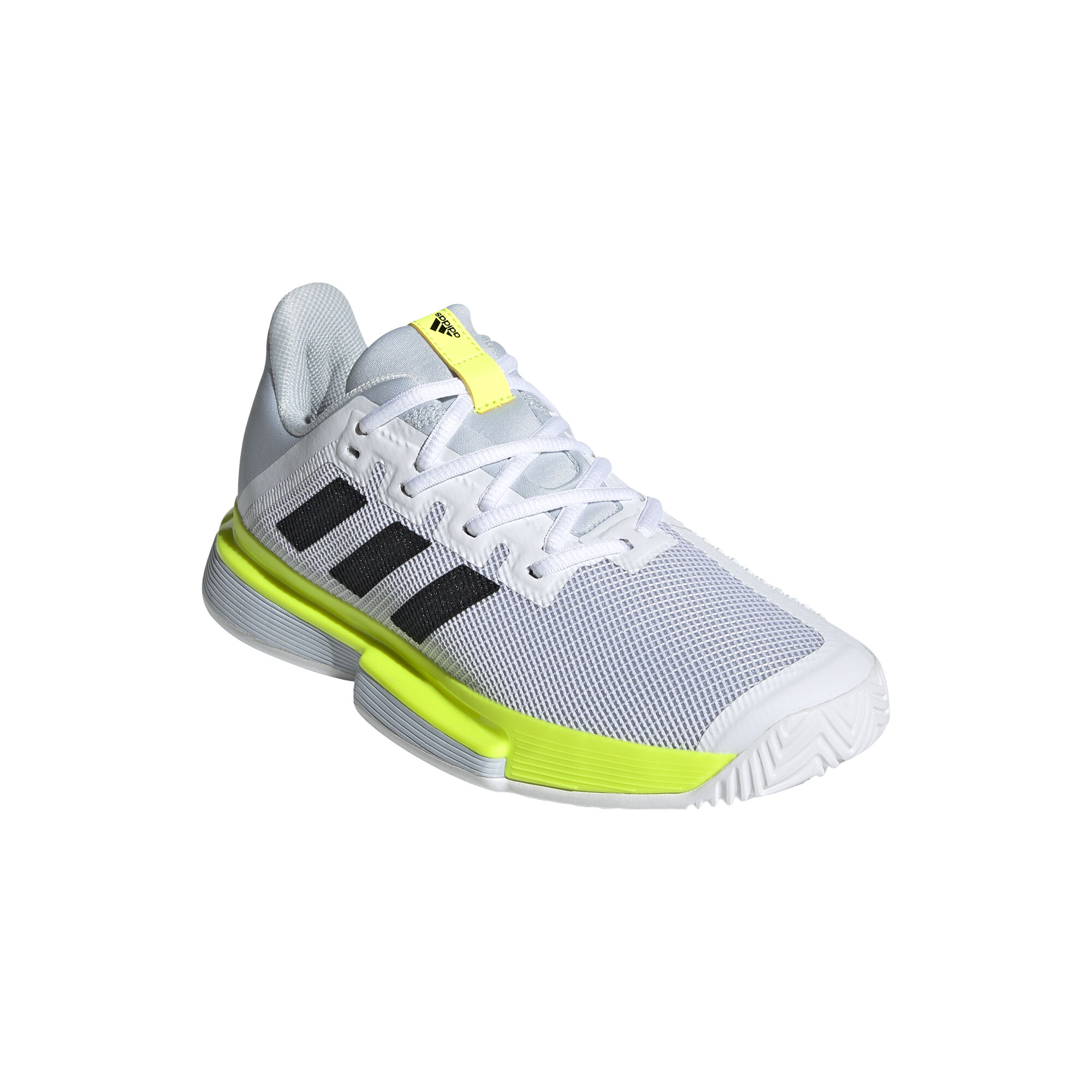 SoleMatch Bounce All Court Shoe Women Lightgrey Neon Yellow