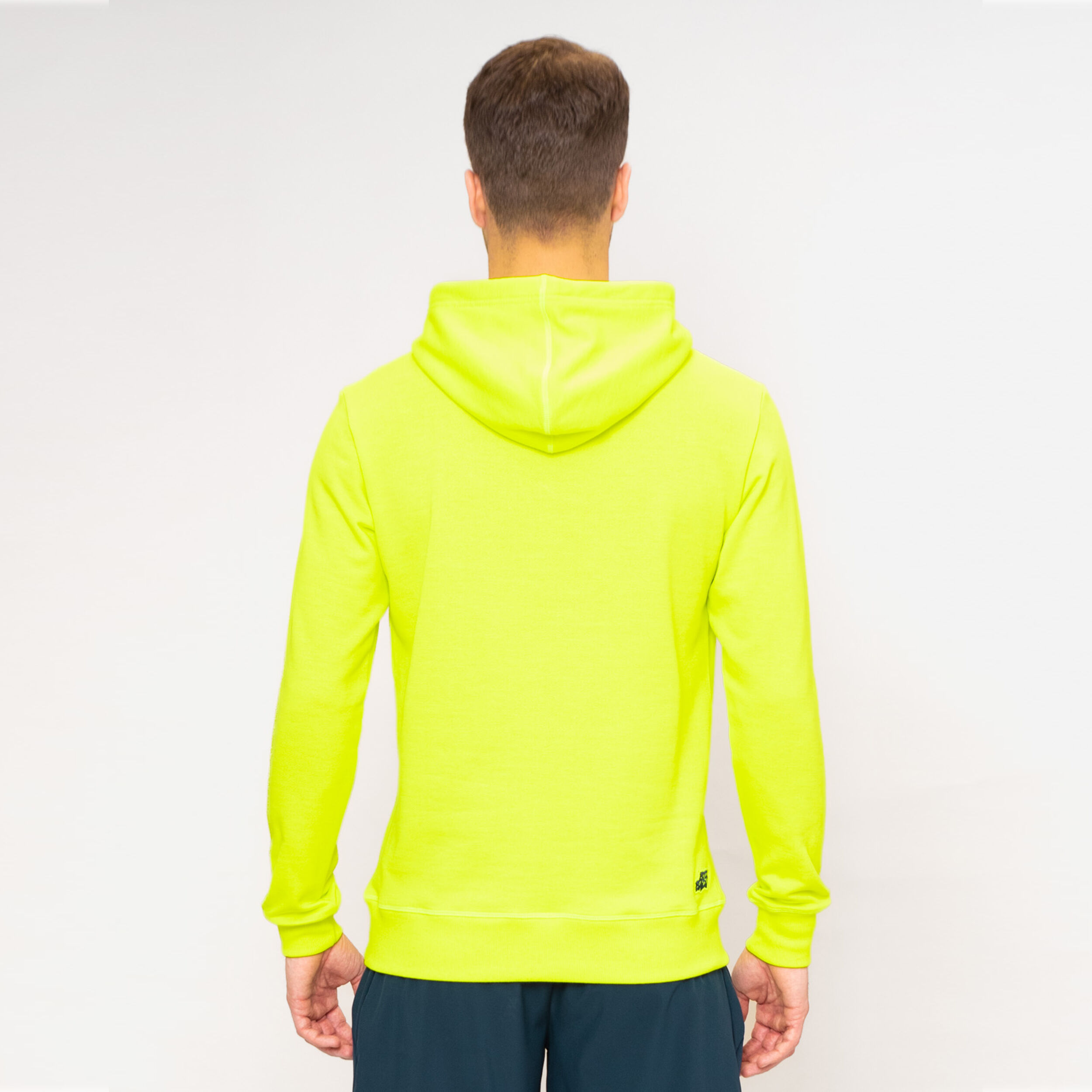 Fluorescent yellow hoodie top