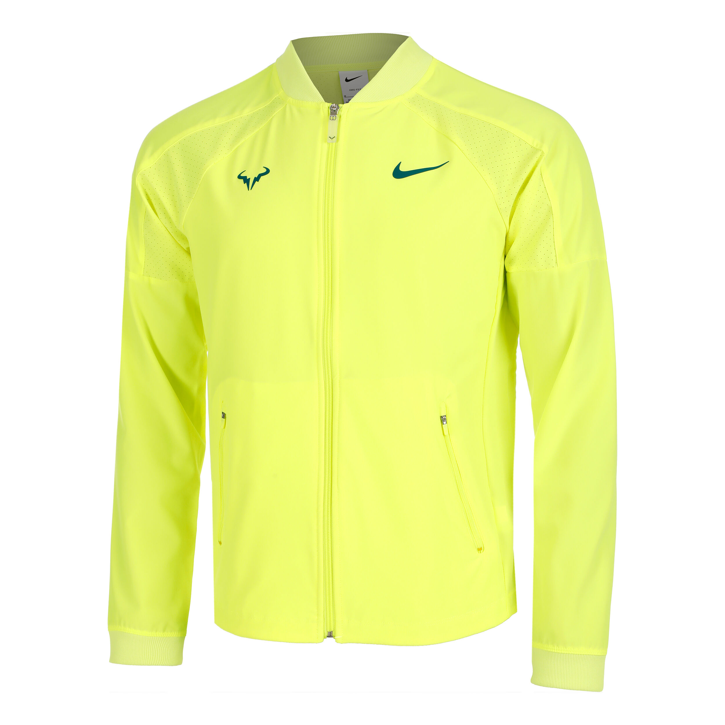 Neon yellow nike windbreaker top