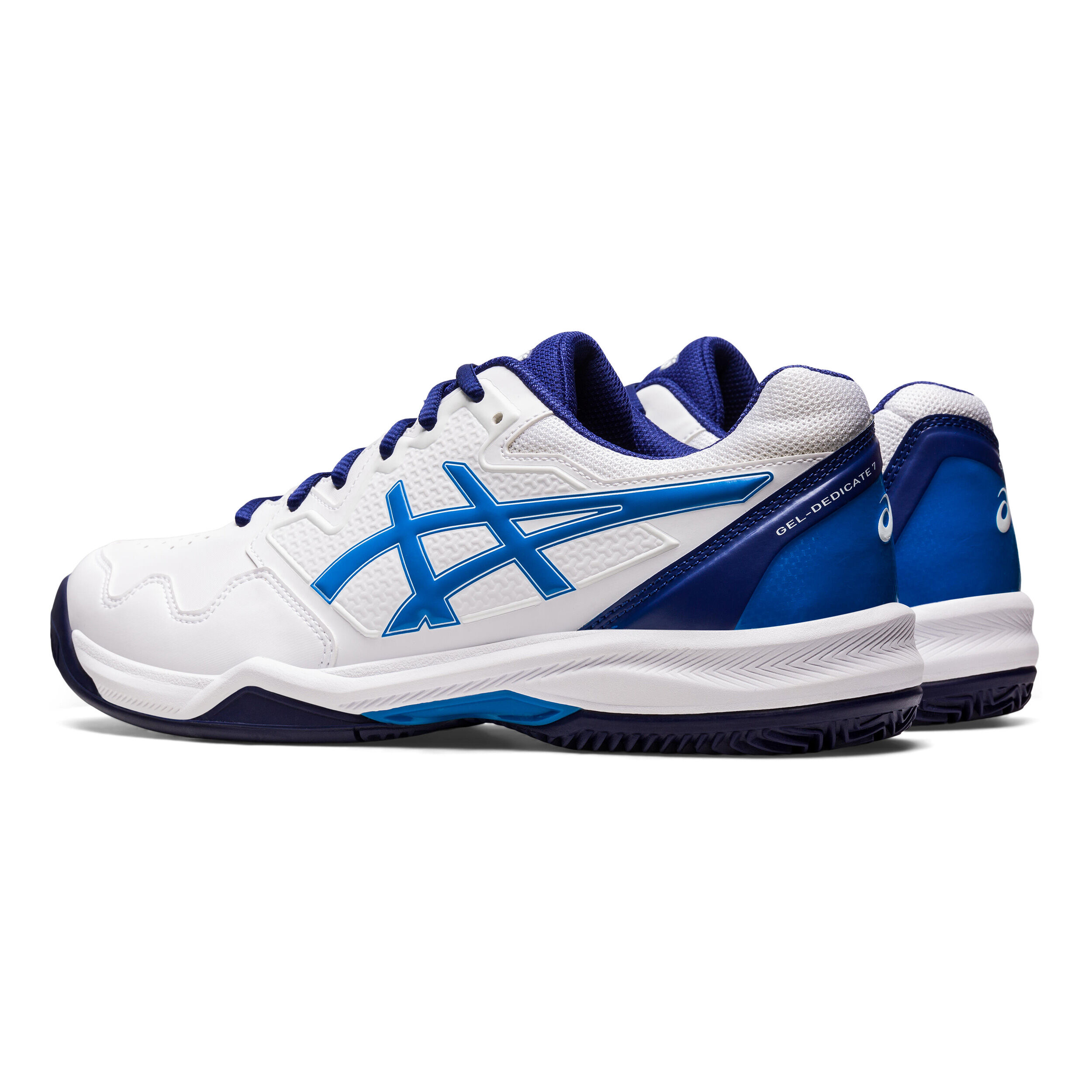 ASICS GEL-DEDICATE 7 ホワイト/ブルー Buy ASICS Gel-Dedicate 7 Clay Court Shoe Men White, Blue