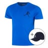T-Shirt & Cap Men - blue, dark blue