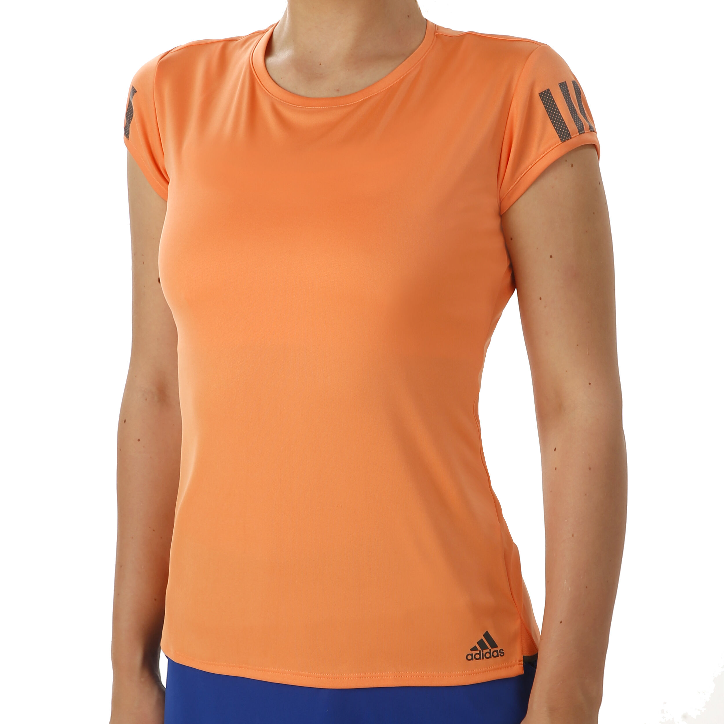 Buy adidas Club 3 Stripes T Shirt Women Apricot Dark Grey online