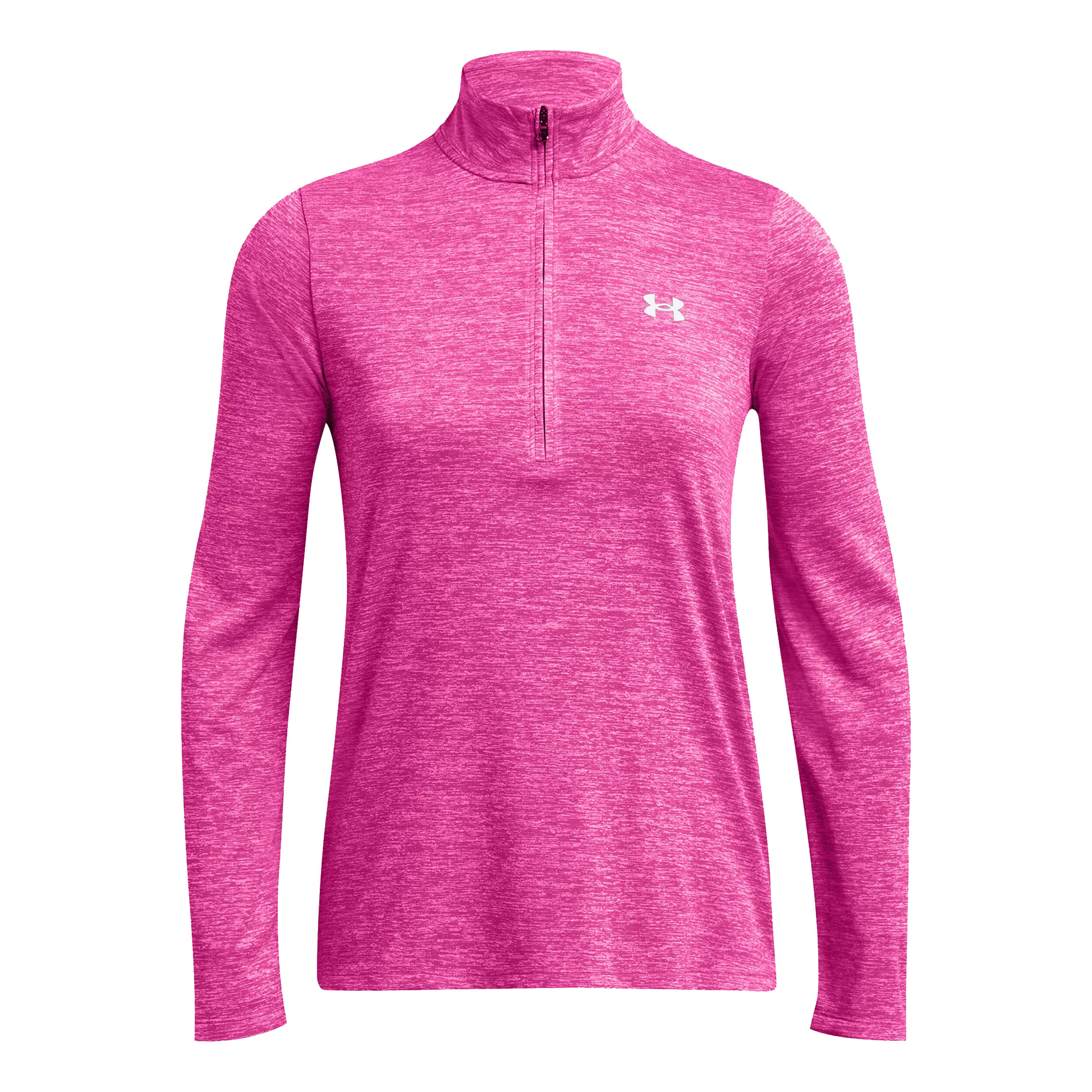 Tech Half Zip Twist Long Sleeve Women Pink