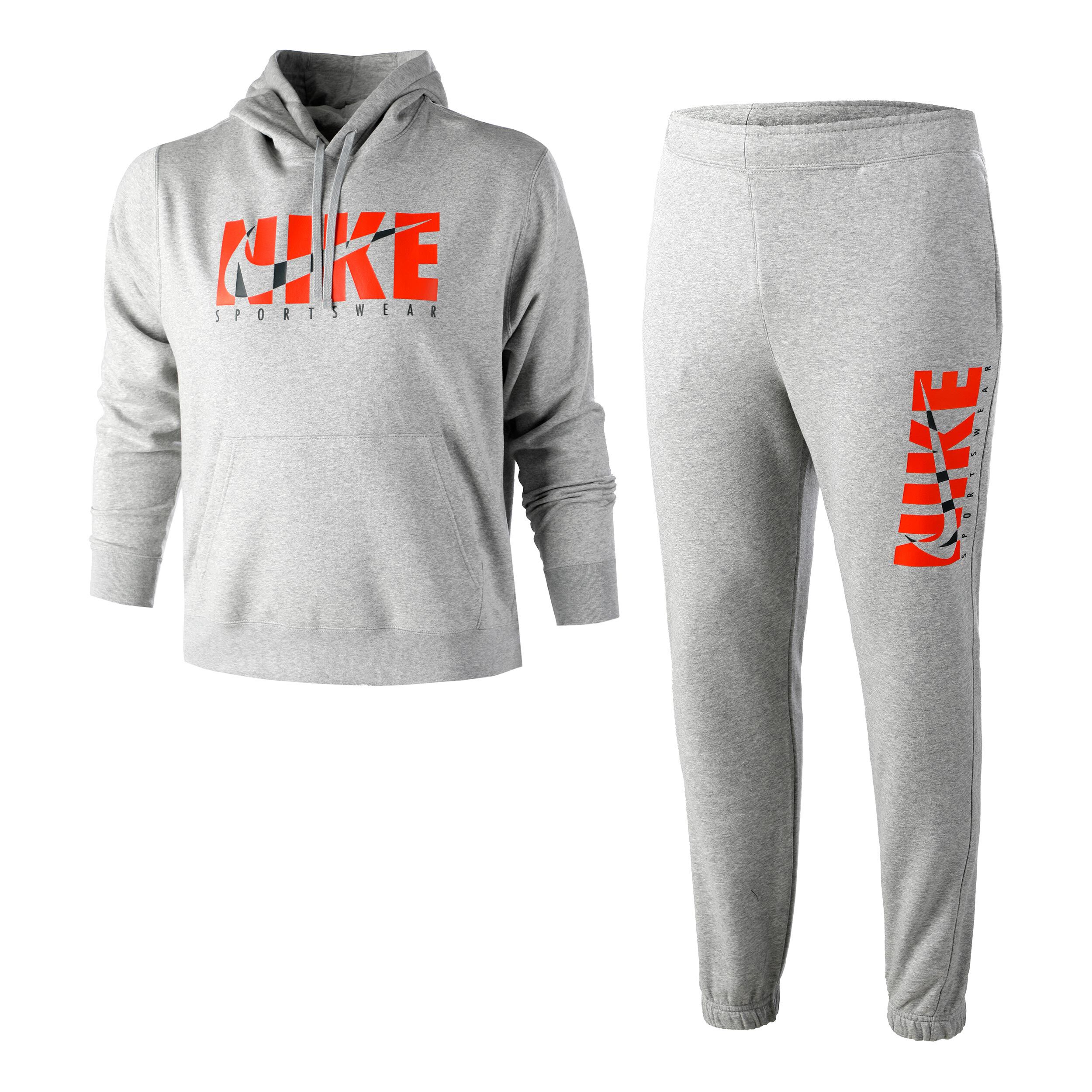Nike grey shop orange tracksuit