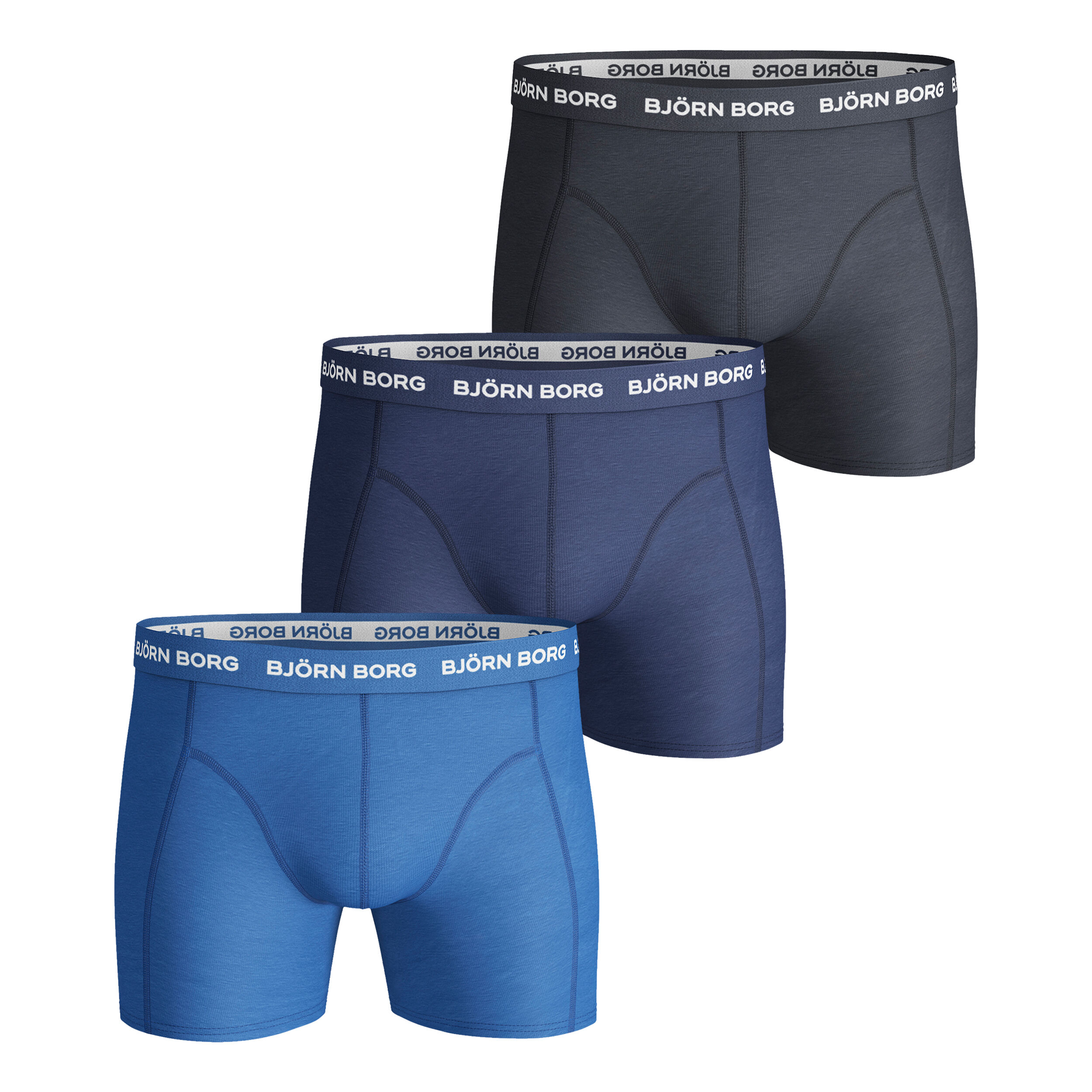 Buy Bjorn Borg Noos Solids Boxer Shorts 3 Pack Men Blue Dark Blue online Tennis Point COM