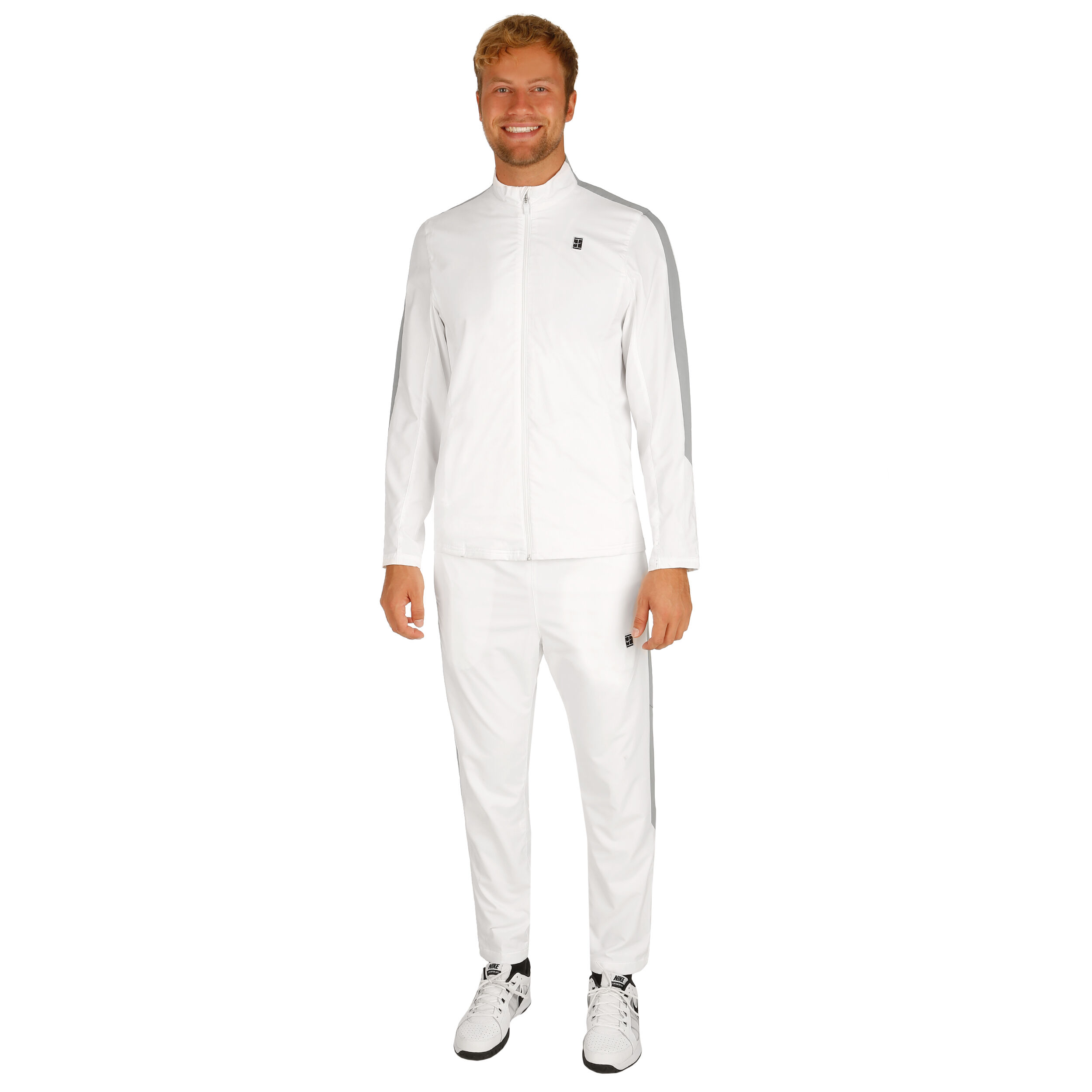 Court Woven Warm Up Tracksuit Men White Lightgrey