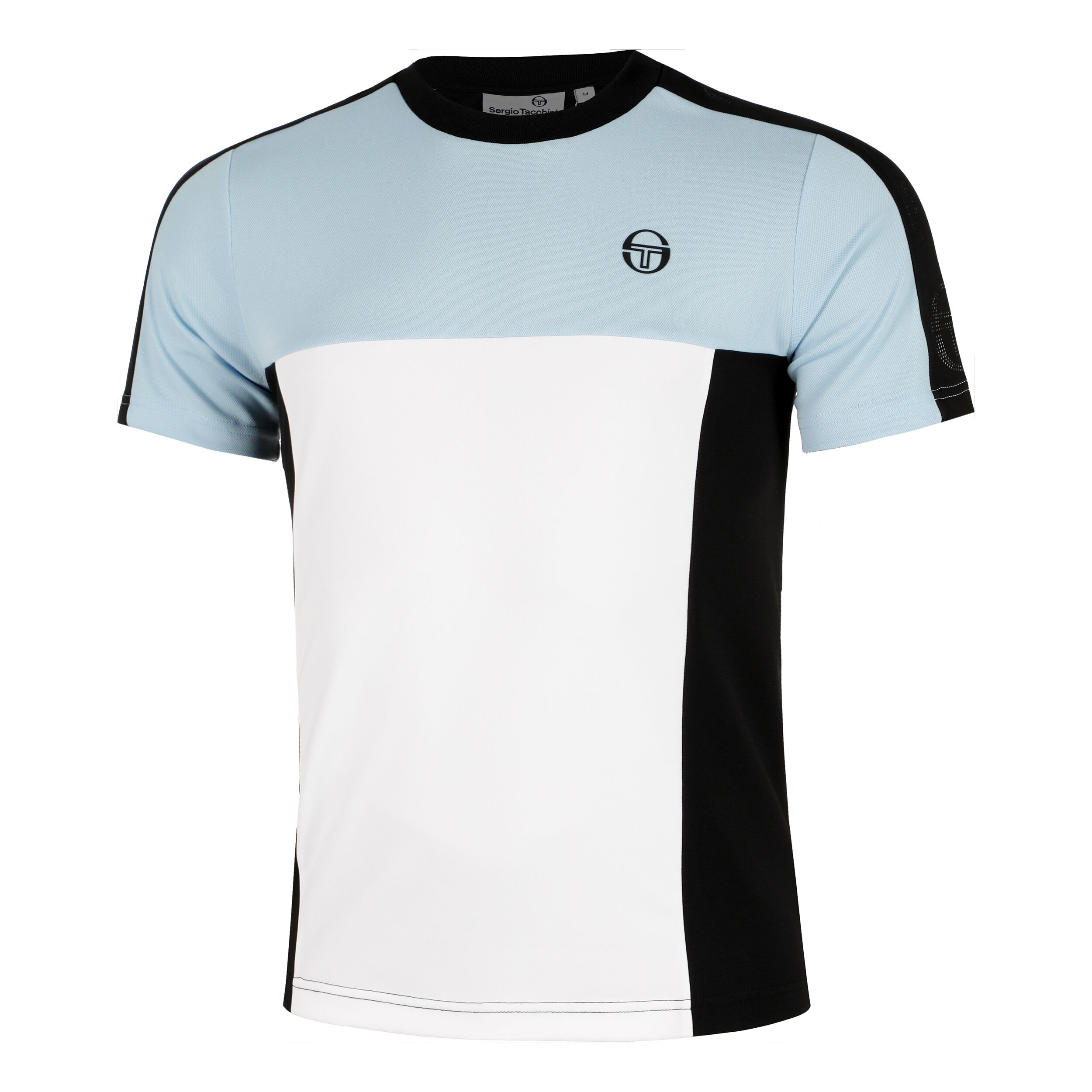 Forata T Shirt Men Black Light Blue