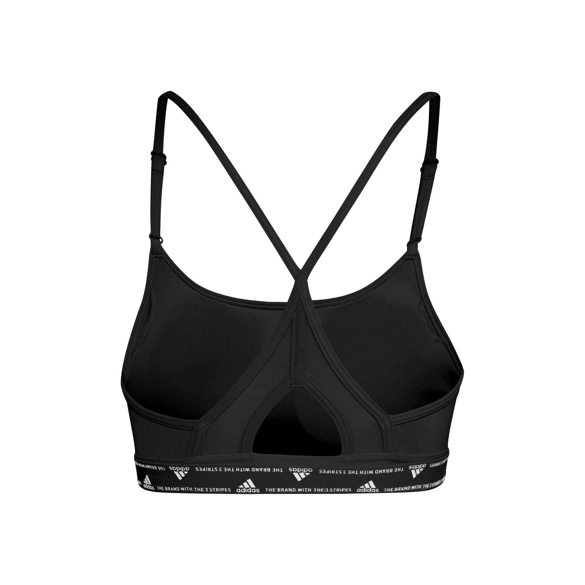 adidas Sports bra AEROREACT with mesh in white/ black