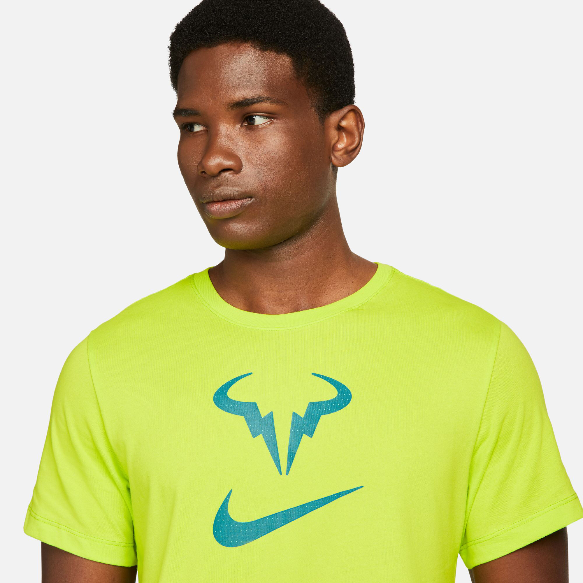 Rafael Nadal Court Dri Fit T Shirt Men Neon Green Turquoise