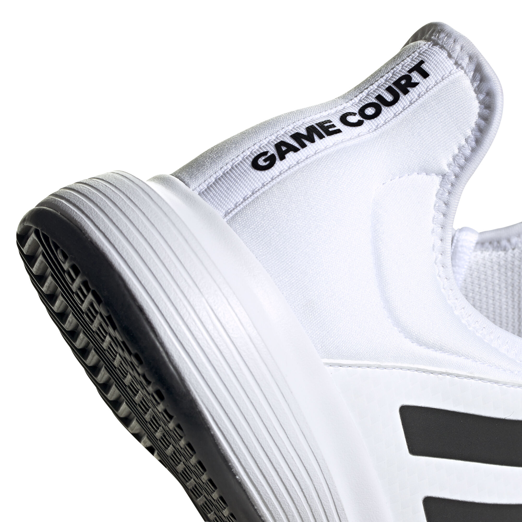 Adidas men's gamecourt tennis shoes white deals and black