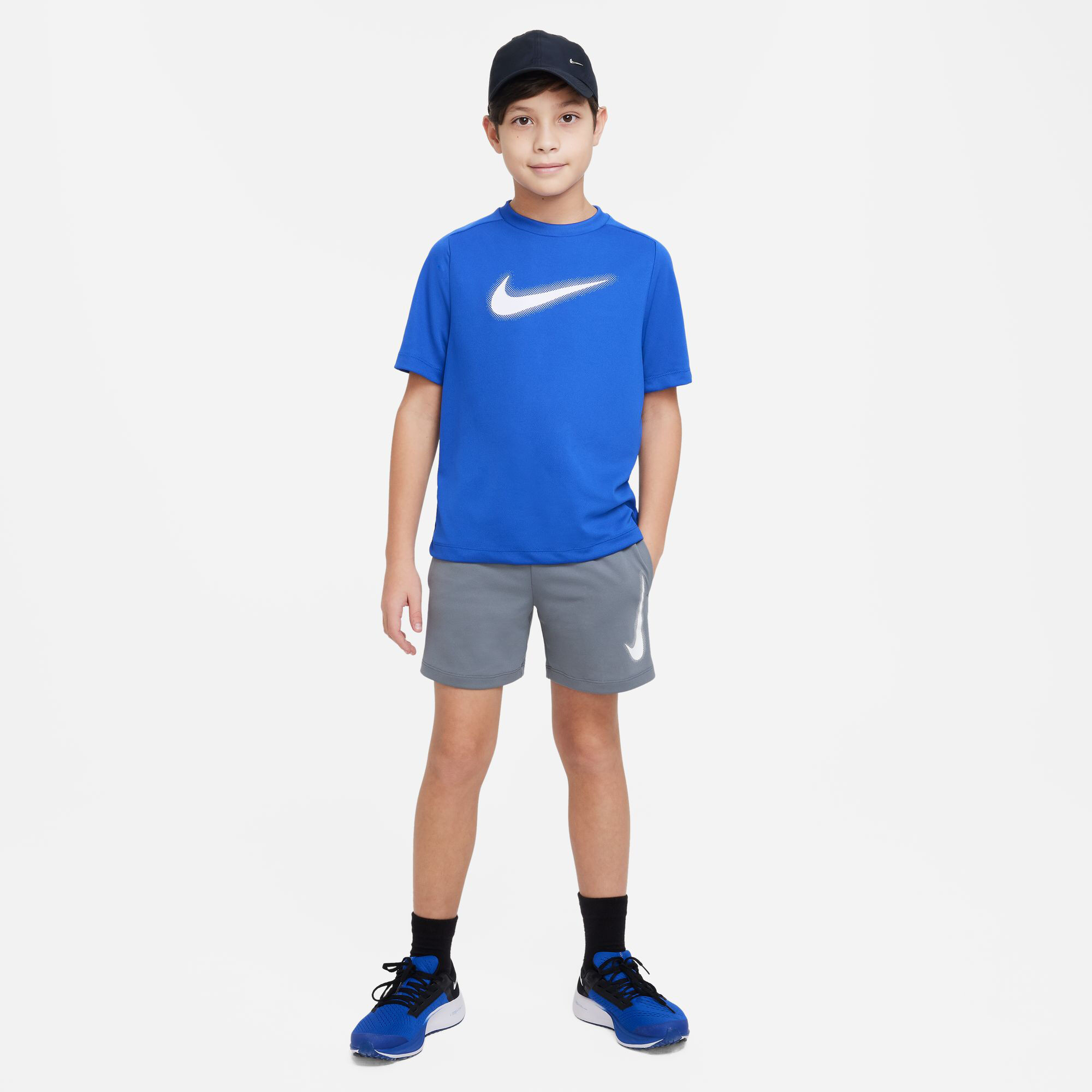 White and royal shop blue nike shirt