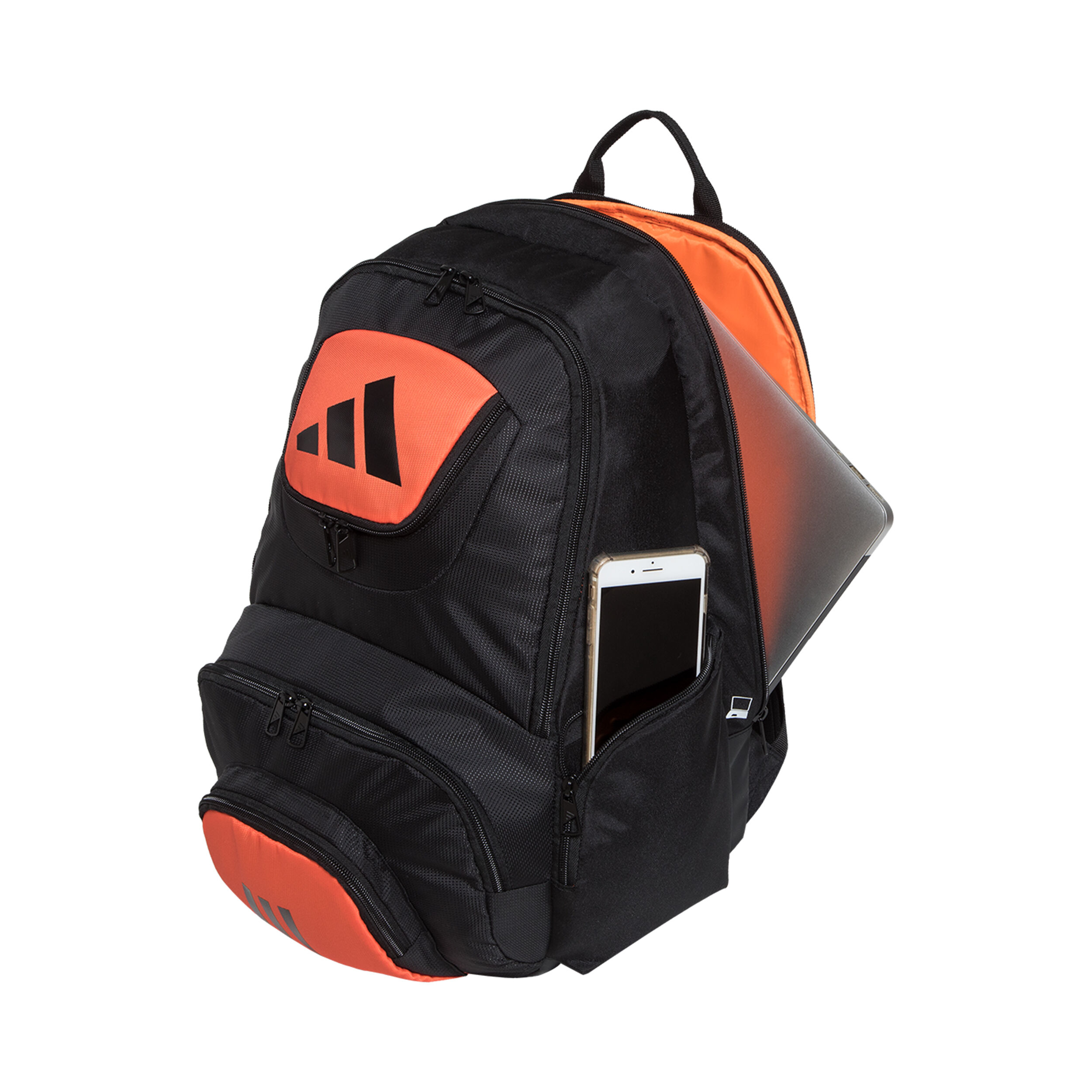 Adidas backpack orange and shop black