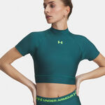 Under Armour T-Shirt Under Armour HeatGear Crop T-Shirt Women-green, green