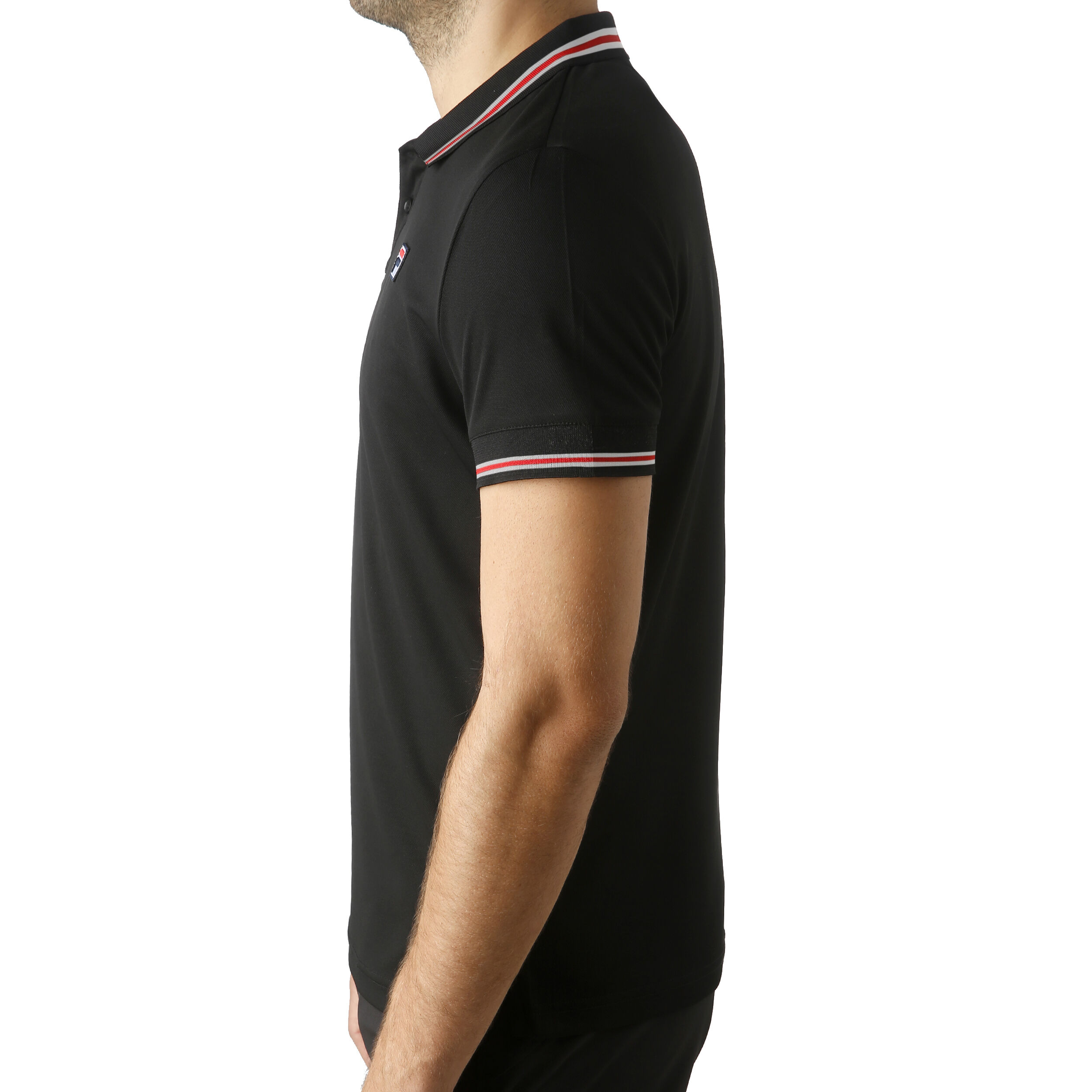 Fila black polo best sale shirt