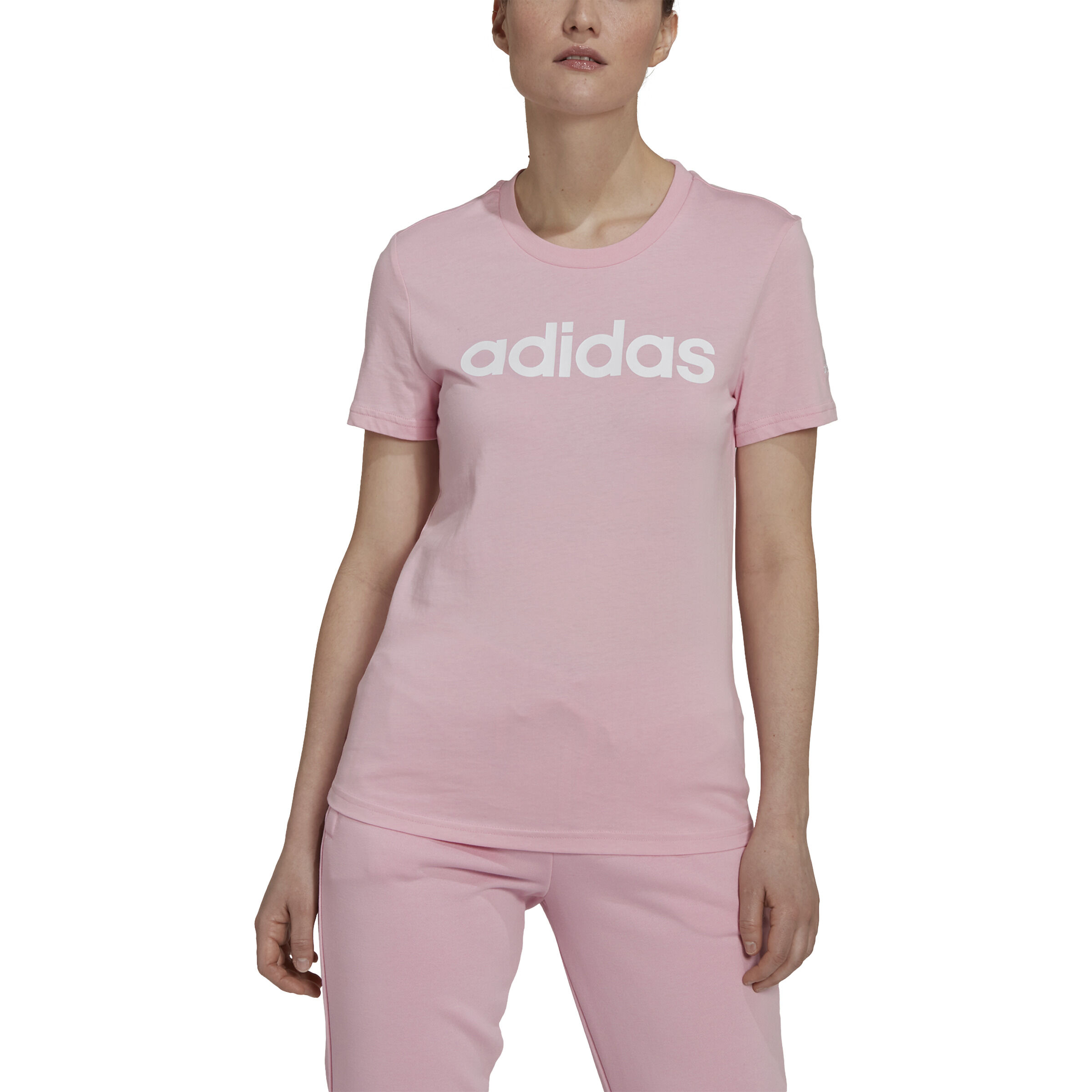 Adidas essential linear t sales shirt
