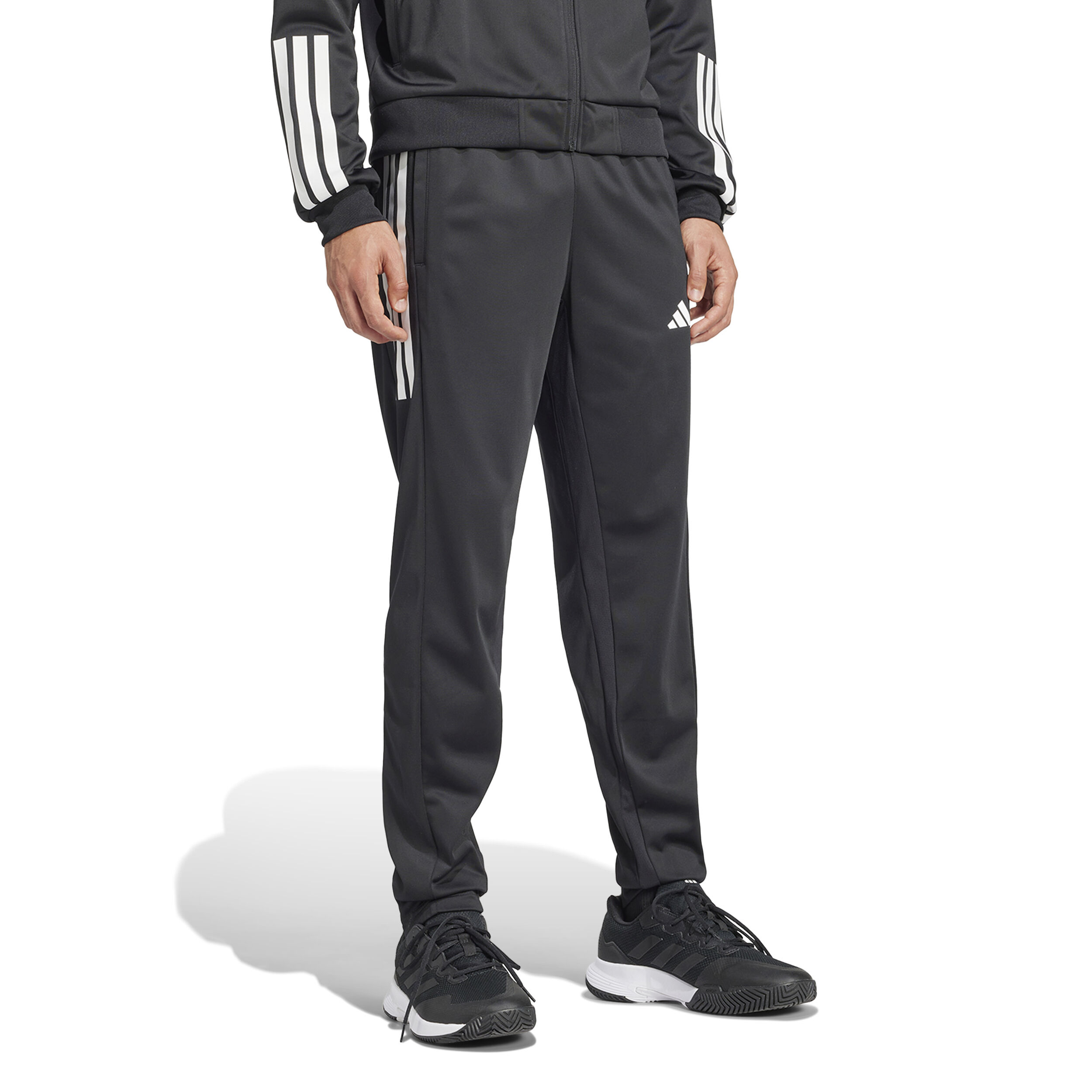 3 Stripes Knit Training Pants Men Black White