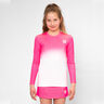 Crew Gradiant Long Sleeve Girls-Pink,White