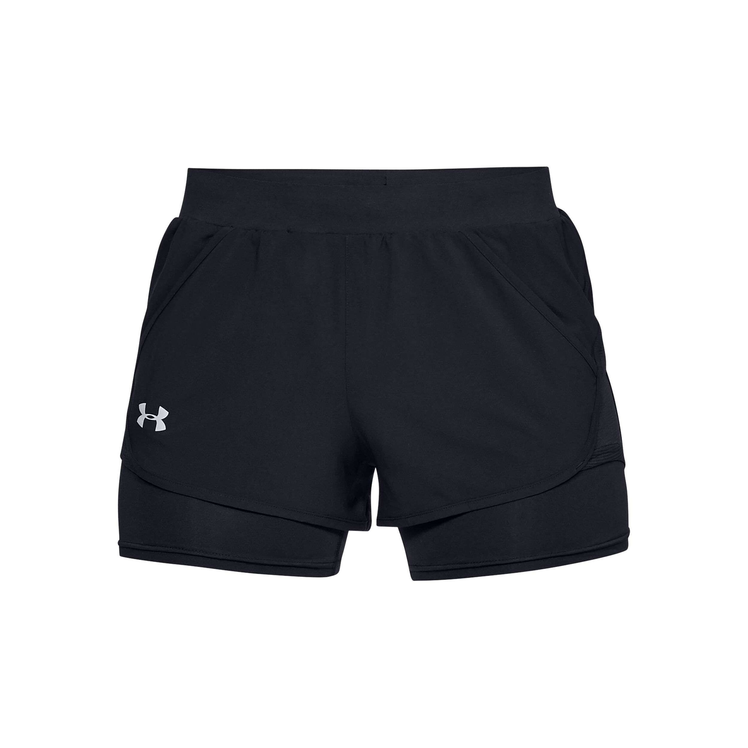 Buy Under Armour Fly By Mini 2in1 Shorts Women Black Dark Grey online Tennis Point COM