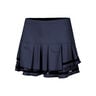 Long Pleat Tier Skirt Women-Black,Blue