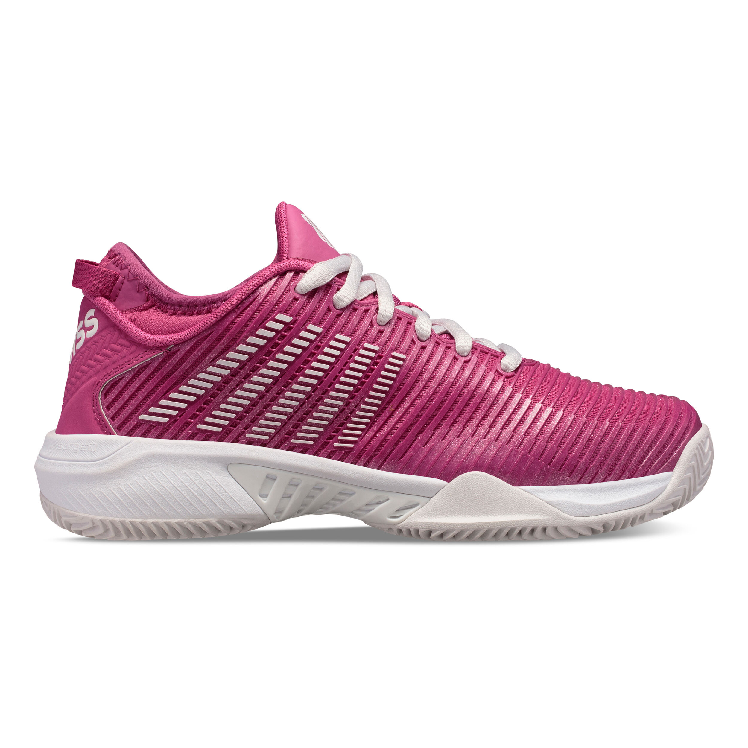 Pink and white shop k swiss shoes