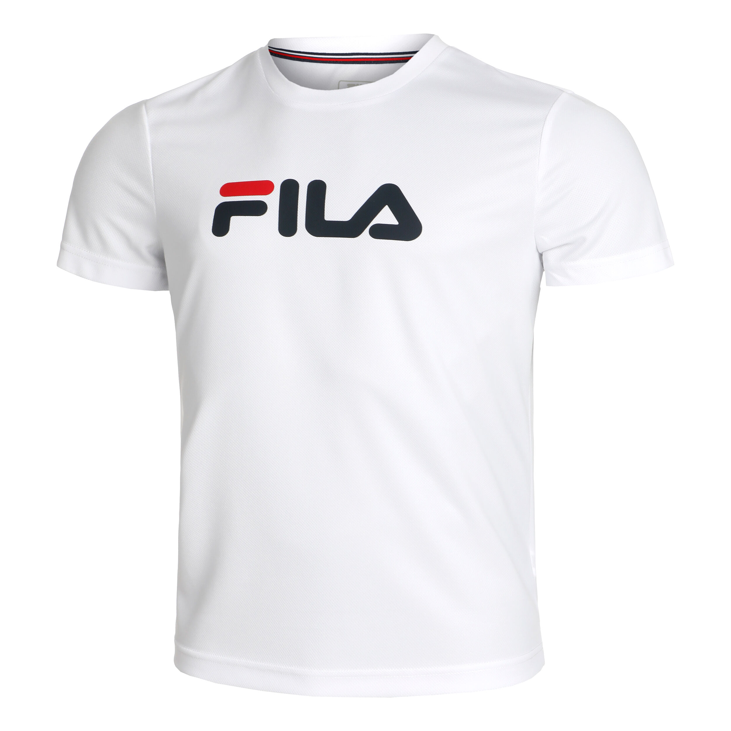Logo T Shirt Men White Dark Blue