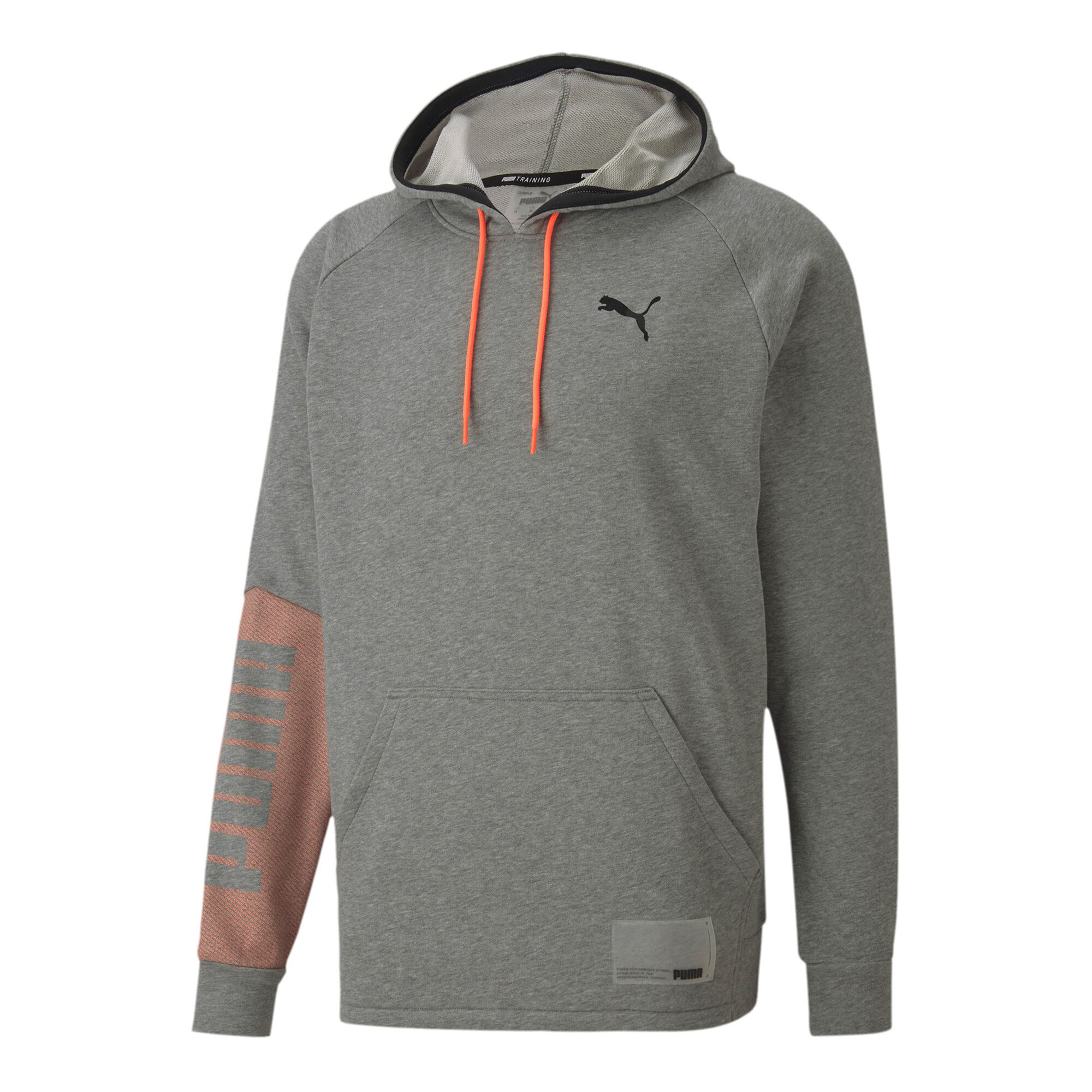 buy Puma Train Graphic Knit Hoody Men - Grey, Orange online | Tennis-Point