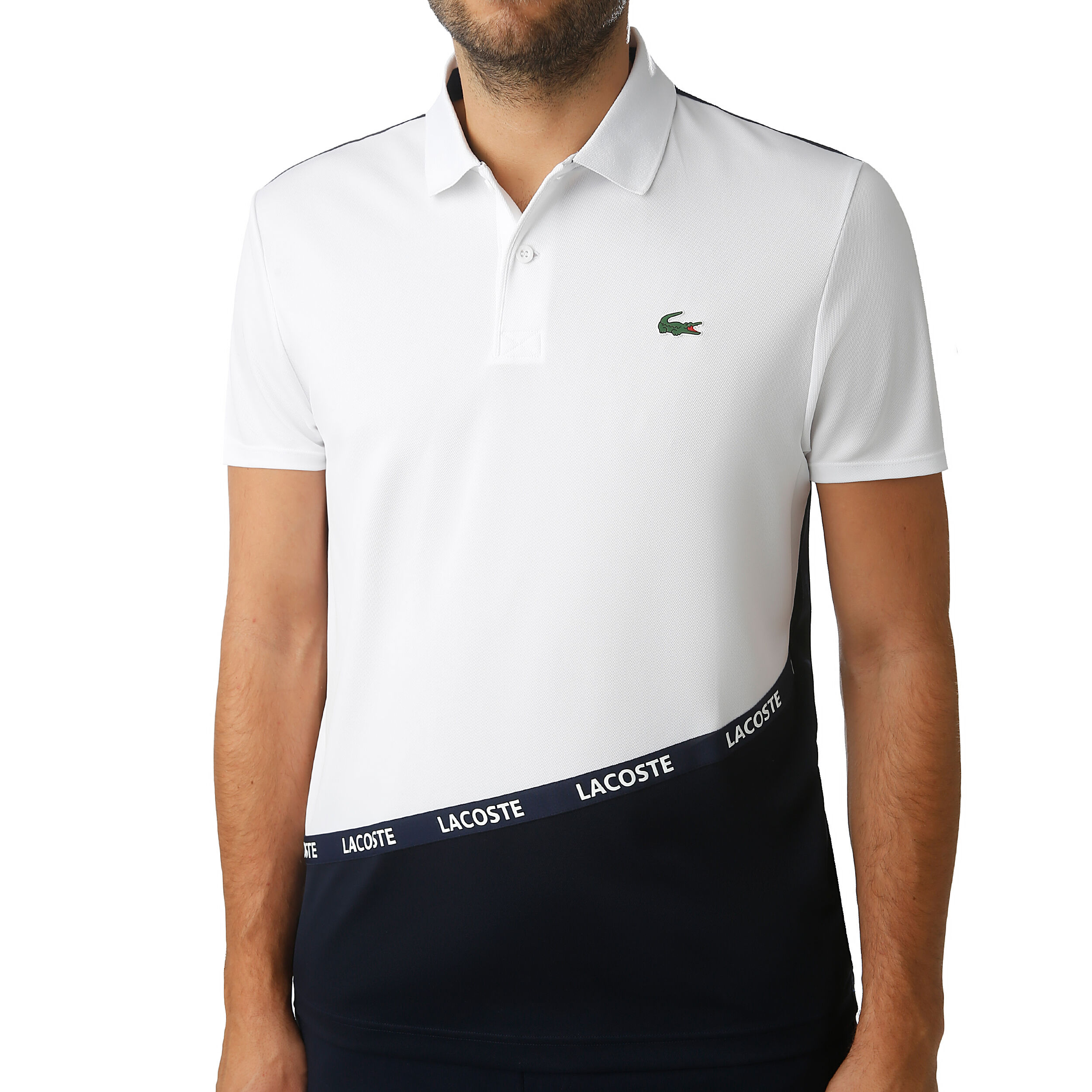 Lacoste ribbed collar polo store