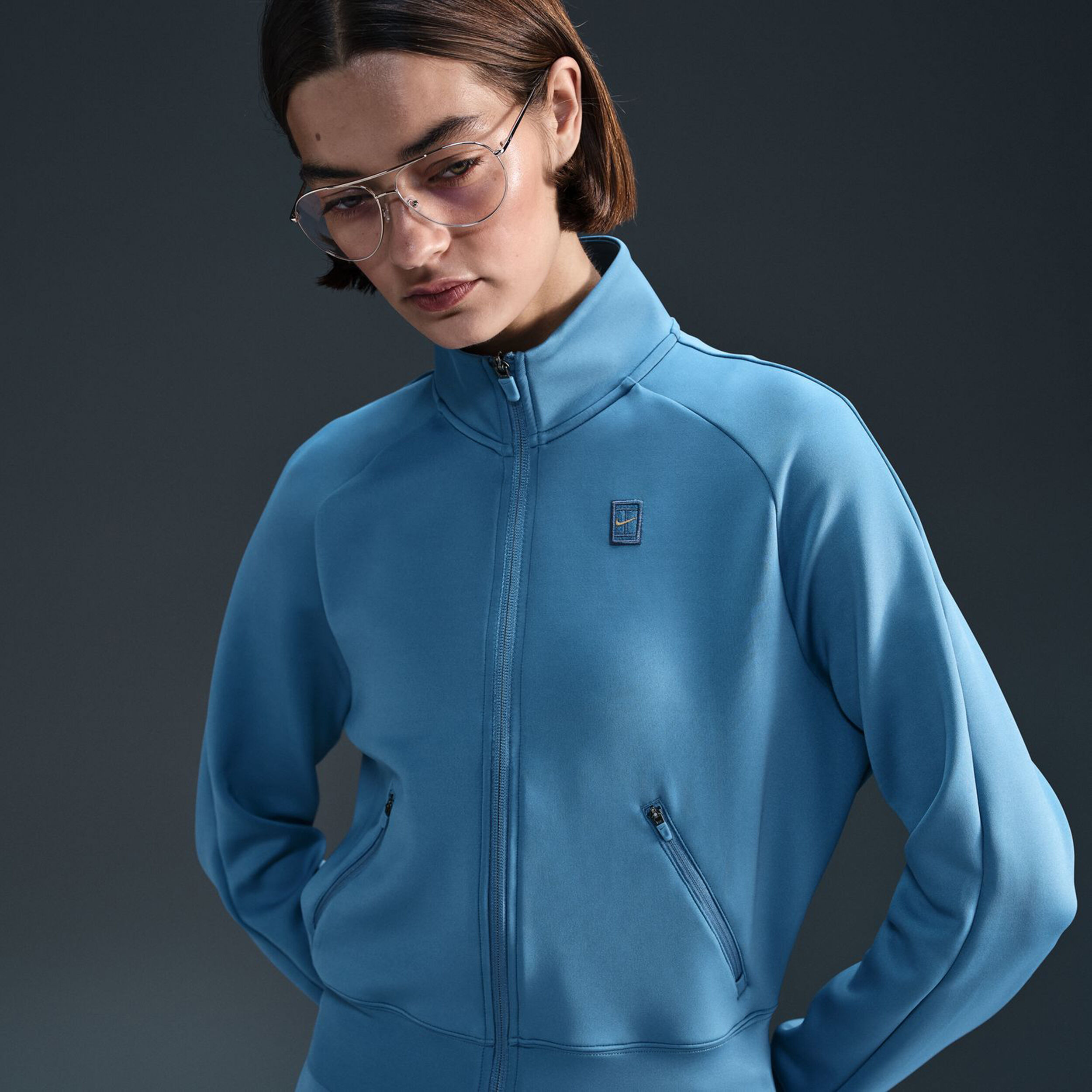 Court Dri-Fit Heritage Training Jacket Women - Light Blue