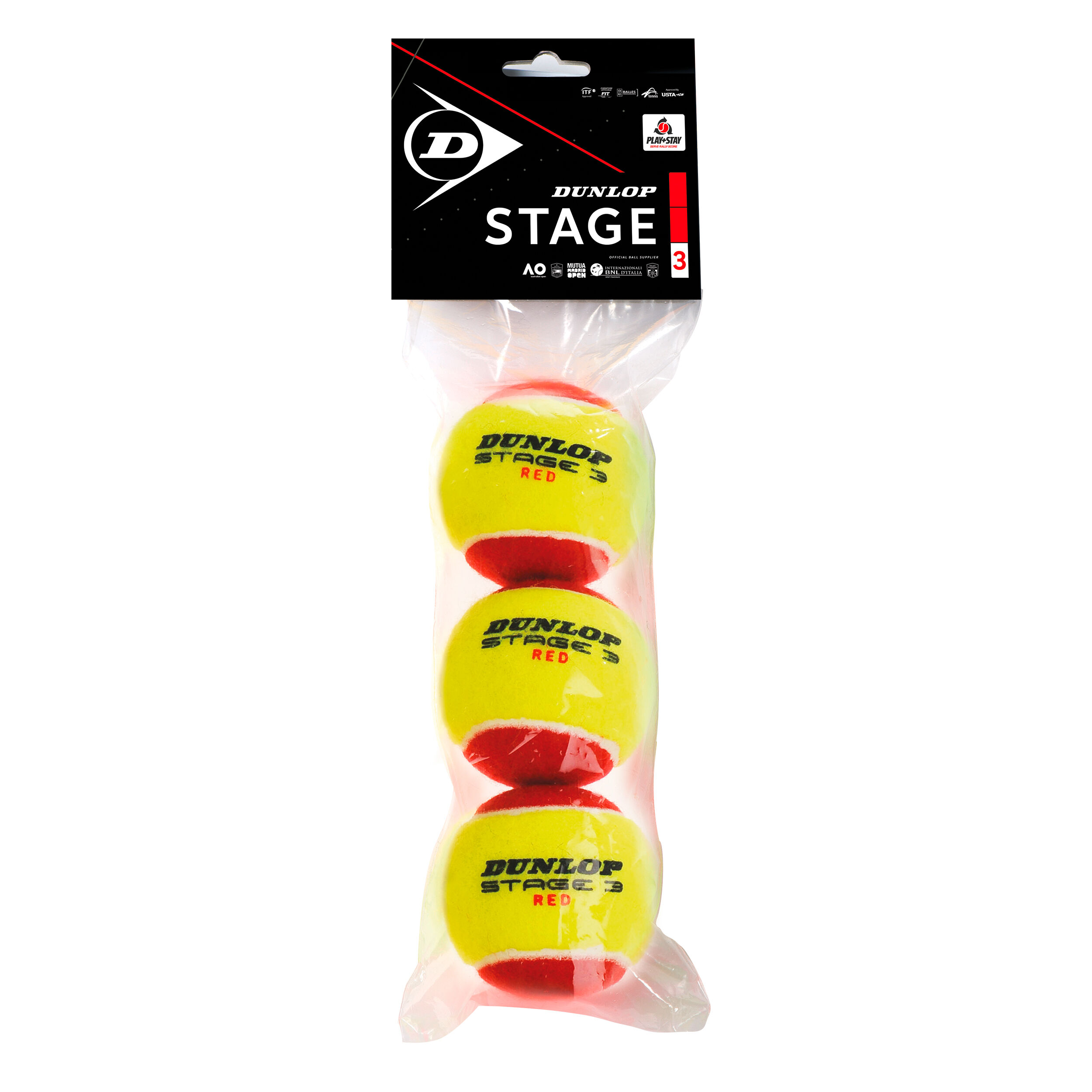 12 Pack Prince Play and Stay Stage 3 Red Felt Mini Tennis Balls