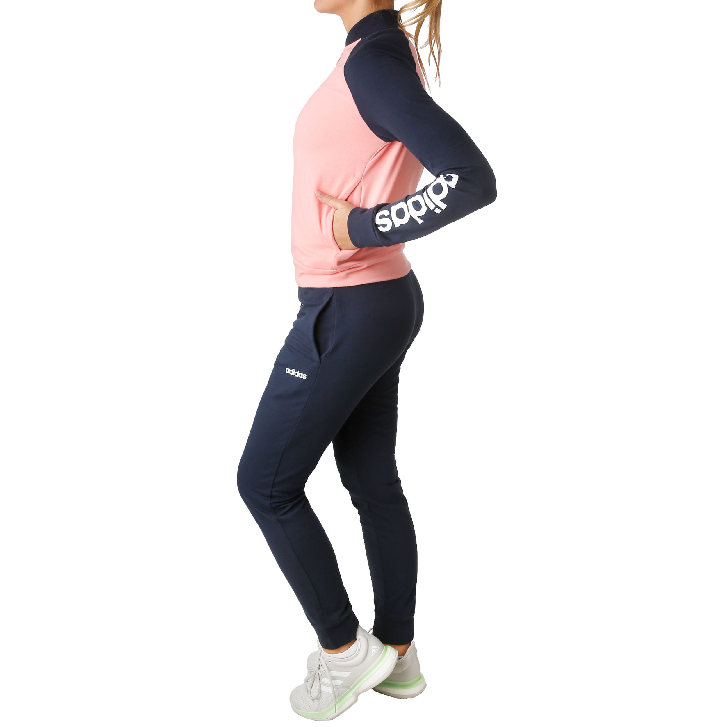 New Cotton Marker Tracksuit Women Pink Dark Blue