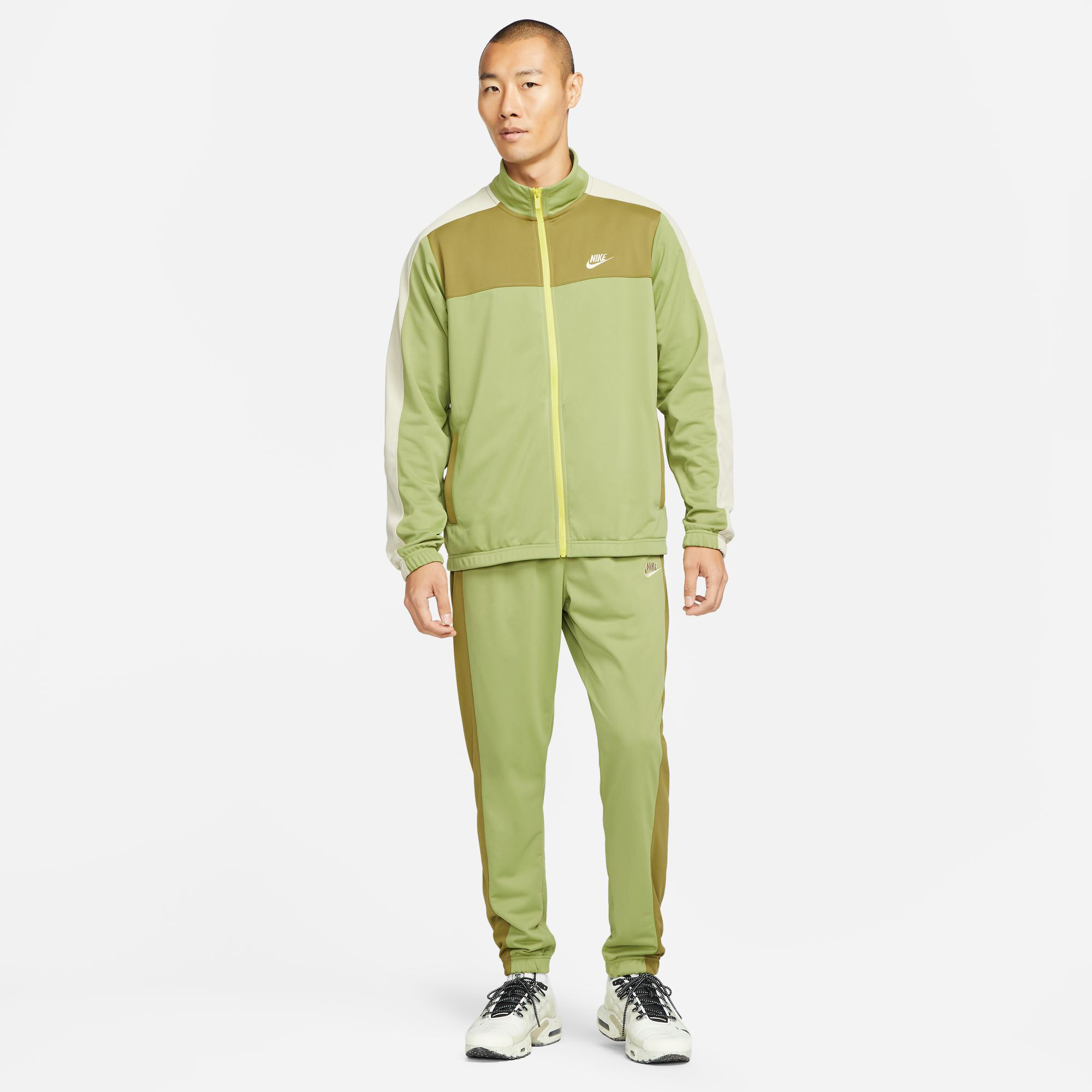 Speed Poly Knit Tracksuit Men Green Olive