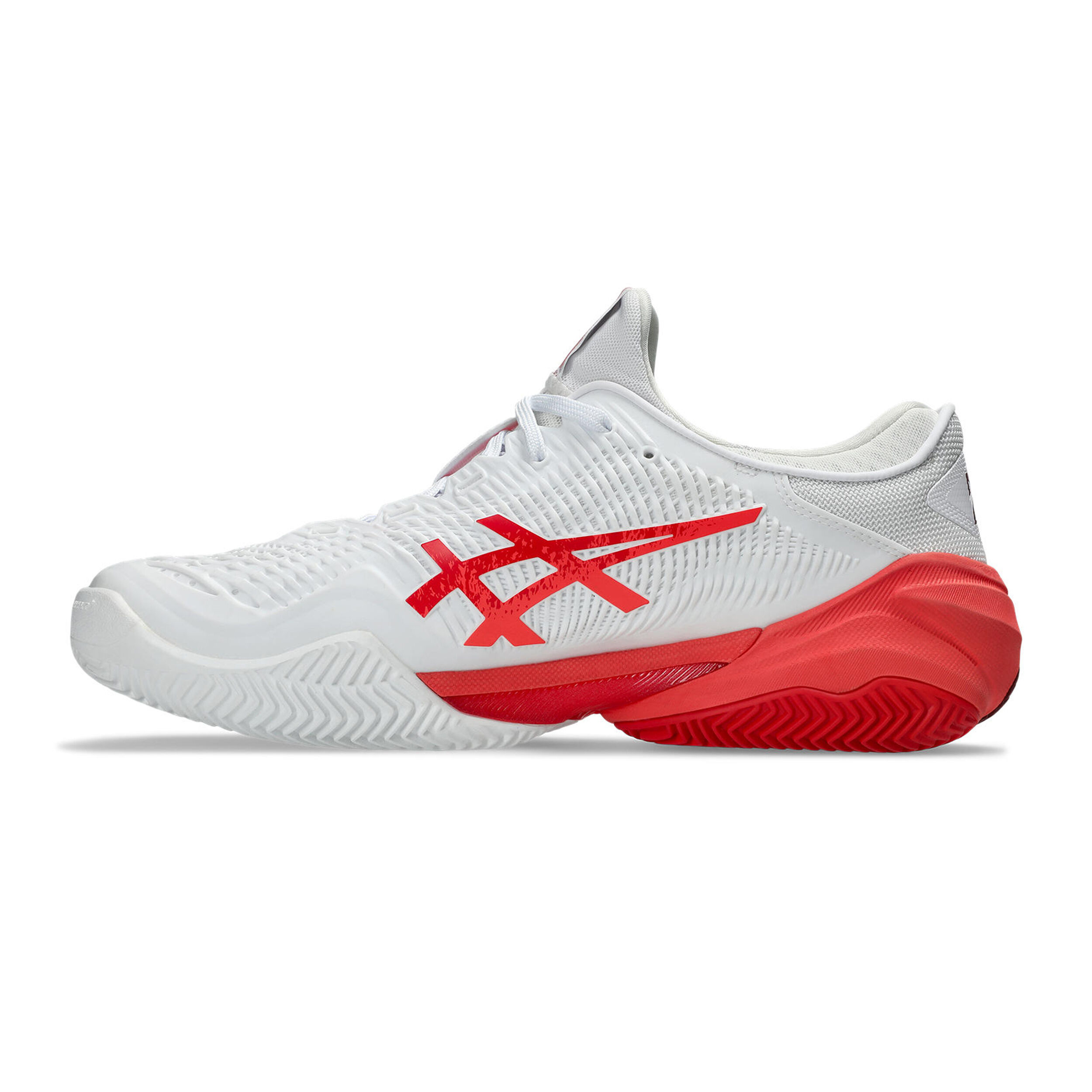 ASICS Court FF 3 Novak Clay Court Shoe Men White, Coral | Tennis-Point